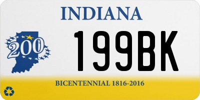 IN license plate 199BK