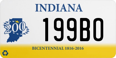 IN license plate 199BO