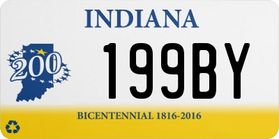 IN license plate 199BY
