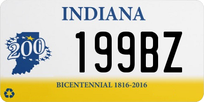 IN license plate 199BZ