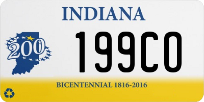 IN license plate 199CO