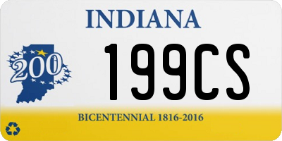 IN license plate 199CS