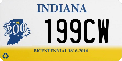 IN license plate 199CW