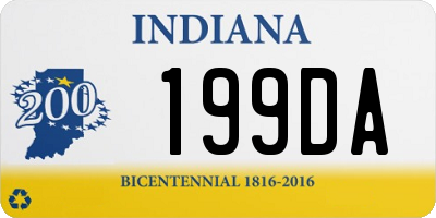 IN license plate 199DA