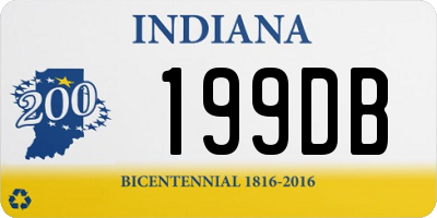 IN license plate 199DB