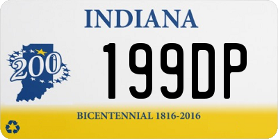 IN license plate 199DP