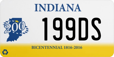 IN license plate 199DS