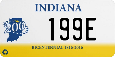 IN license plate 199E