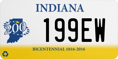 IN license plate 199EW