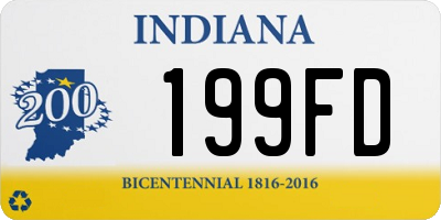 IN license plate 199FD