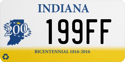 IN license plate 199FF