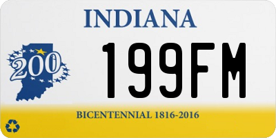 IN license plate 199FM