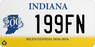 IN license plate 199FN