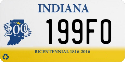 IN license plate 199FO