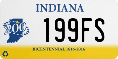 IN license plate 199FS