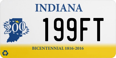 IN license plate 199FT