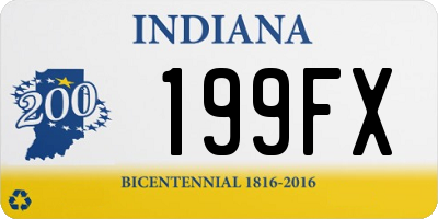 IN license plate 199FX