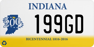 IN license plate 199GD