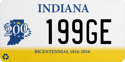 IN license plate 199GE