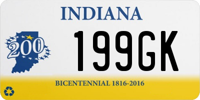 IN license plate 199GK