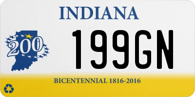 IN license plate 199GN