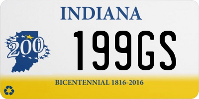 IN license plate 199GS