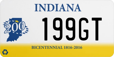 IN license plate 199GT