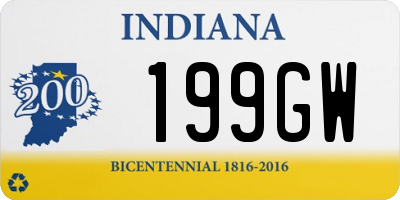 IN license plate 199GW