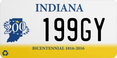 IN license plate 199GY