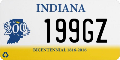 IN license plate 199GZ