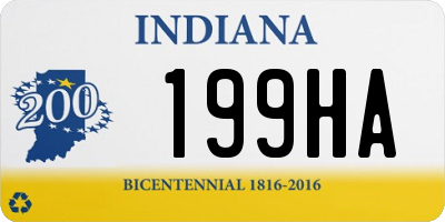 IN license plate 199HA