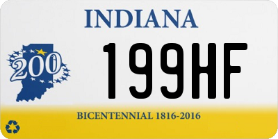 IN license plate 199HF