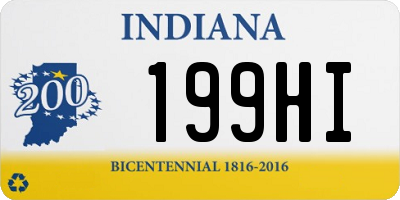 IN license plate 199HI