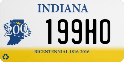 IN license plate 199HO