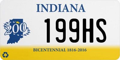 IN license plate 199HS