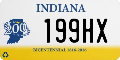 IN license plate 199HX