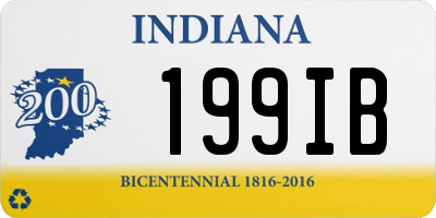 IN license plate 199IB