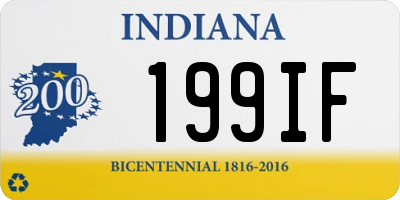 IN license plate 199IF