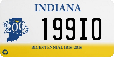 IN license plate 199IO