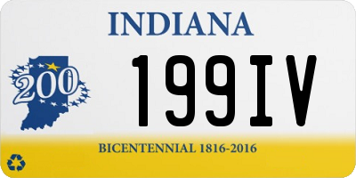 IN license plate 199IV