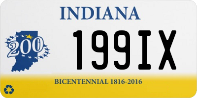 IN license plate 199IX