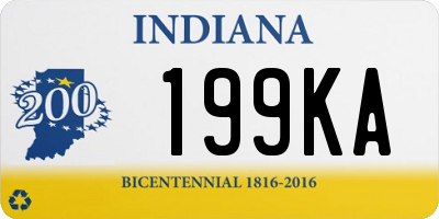 IN license plate 199KA