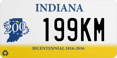 IN license plate 199KM