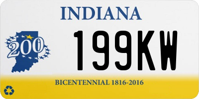 IN license plate 199KW