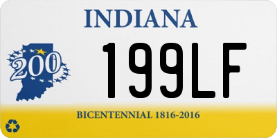 IN license plate 199LF