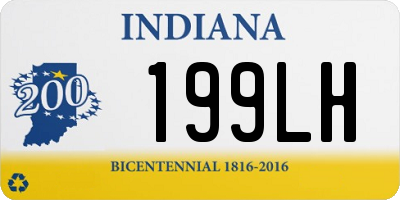 IN license plate 199LH