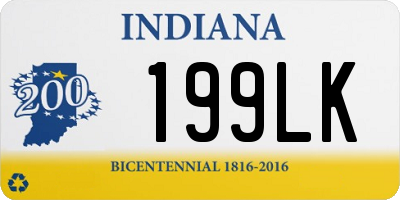 IN license plate 199LK