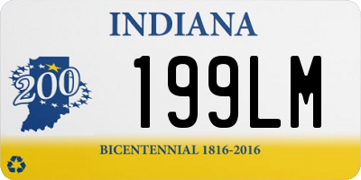 IN license plate 199LM