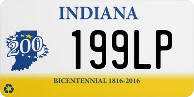 IN license plate 199LP