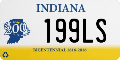 IN license plate 199LS